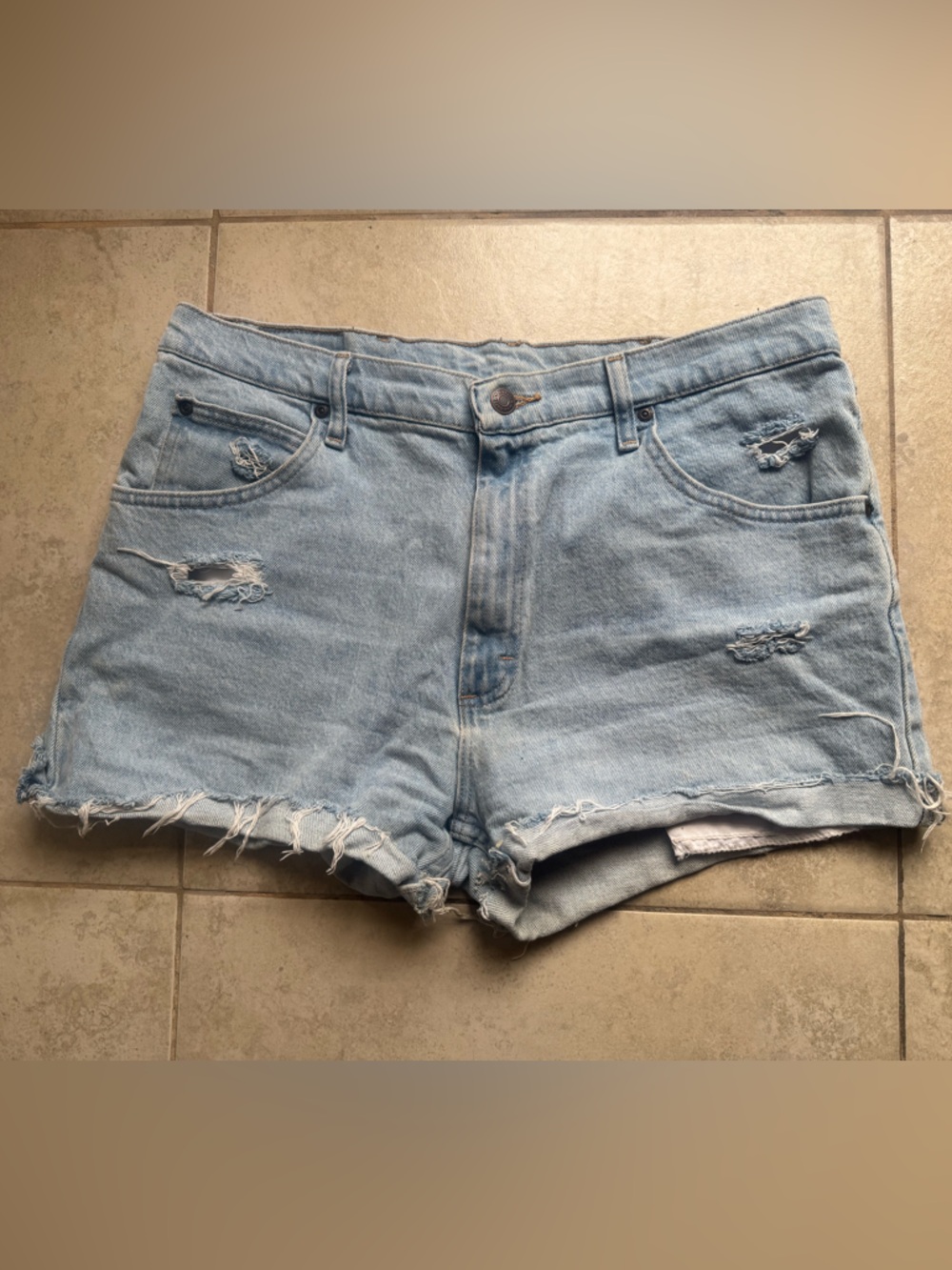 Wrangler light blue Jean shorts women